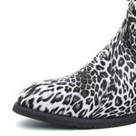 MEN'S STYLISH LEOPARD PRINT ZIPPERED CHELSEA BOOTS 67315960S