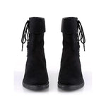 MEN'S SIDE LACE-UP ROUND TOE PLATFORM BOOTS 48951503YL