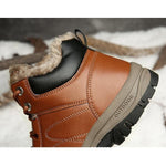 MEN'S WATERPROOF SNOW BOOTS WARM LINED NON SLIP HIKING BOOTS ﻿55758781YL