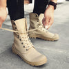 MEN'S BREATHABLE CANVAS HIGH TOP MARTIN BOOTS 22140188S