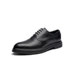 MEN'S BLACK BUSINESS CASUAL LEATHER SHOES 57392643YL