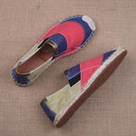 MEN'S LINEN CONTRAST COLOR CASUAL ESPADRILLES 16531277S