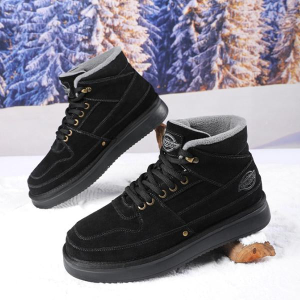 MEN'S CASUAL SUEDE RUBBER SOLE LACE UP SNOW BOOTS 65561595S