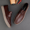 MEN'S RETRO LACE-UP CASUAL LEATHER SHOES 83370708S