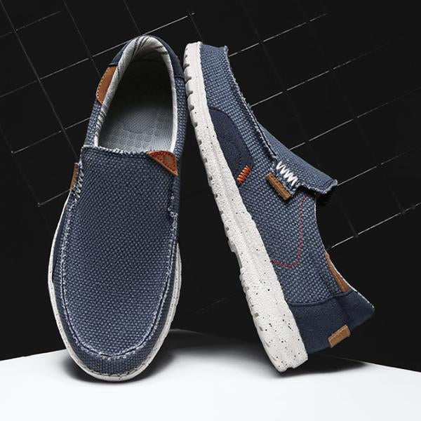 MEN'S CASUAL BREATHABLE SLIP-ON CANVAS SHOES 04386164S