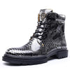 MEN'S CREATIVE SERPENTINE LACE UP BOOTS 58251103YL