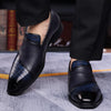 MEN'S STYLISH TEXTURED LEATHER SLIP-ON DRESS SHOES 15279050S