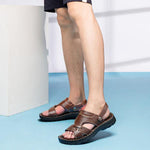 MEN'S CASUAL LEATHER  TWO WEAR BEACH SANDALS 84135012YL