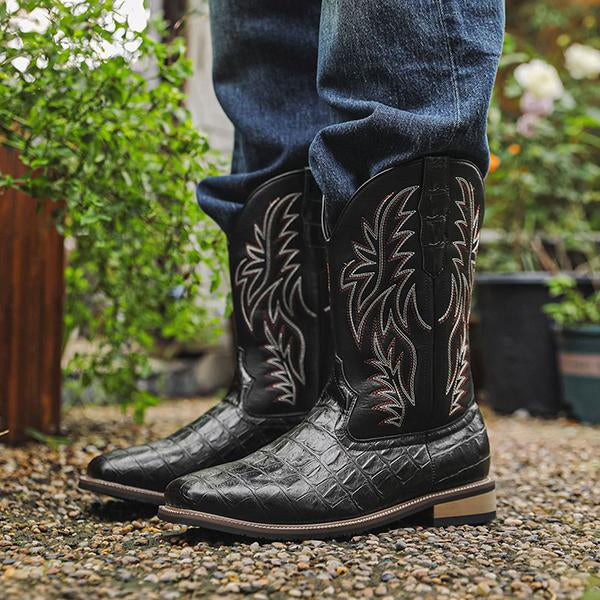 MEN'S VINTAGE STONE EMBROIDERED COWBOY BOOTS 51924600S