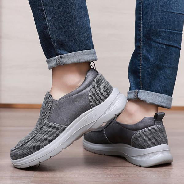 MEN'S BREATHABLE CANVAS LOOSE CASUAL SHOES 13951191S