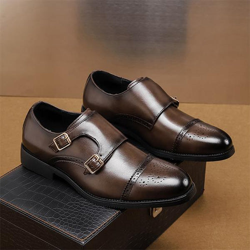 MEN'S CLASSIC BUCKLE FORMAL LEATHER SHOES 24867624YL