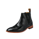 MEN'S POINTED BLACK ANKLE BOOTS 90051412YL