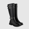 MEN'S MILITARY STYLE BELT BUCKLE DECORATED KNEE HIGH BOOTS 28226443S