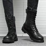 MEN'S STYLISH STEEL TOE HIGH TOP COMBAT BOOTS 41847628S