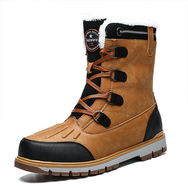 MEN'S CASUAL PLUSH FASHION HIGH-TOP WARM SNOW BOOTS 70905793S