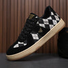 MEN'S FASHIONABLE DIAMOND PLAID CASUAL SNEAKERS 41434303S