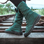 MEN'S CASUAL LACE UP CANVAS BOOTS 92156669YL