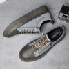 MEN'S STYLISH CASUAL LACE-UP LEATHER SNEAKERS 63440216S