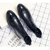 MEN'S RETRO MOTORCYCLE LACE UP CASUAL BOOTS 15786346YL