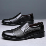 MEN'S CASUAL PLEATED SLIP-ON DRESS SHOES 58022322S