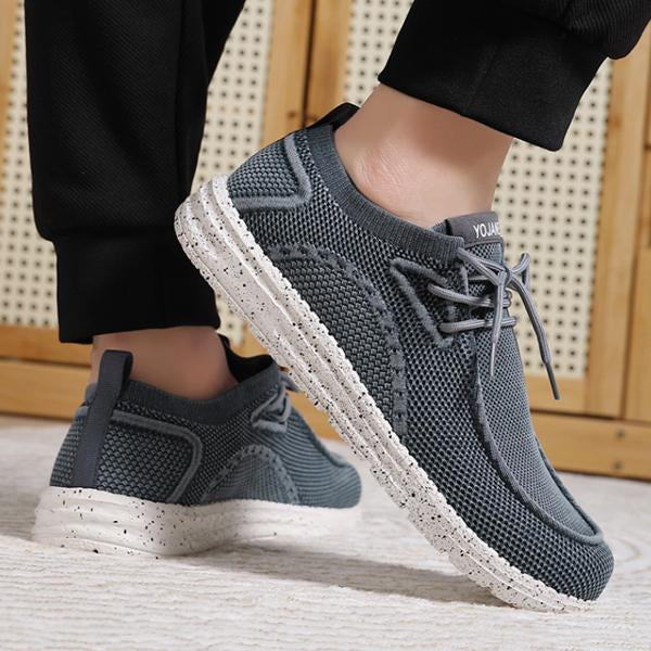 MEN'S LACE-UP COMFORTABLE MESH CASUAL SHOES 62397037S