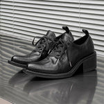 MEN'S STYLISH PLEATED POINTED TOE DERBY SHOES 11588755S