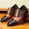 Men's Brogue Colorblock Carved Groom Shoes 54036752S