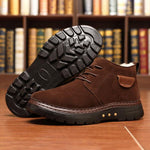 MEN'S CASUAL HIGH-TOP THICK-SOLED LACE-UP COTTON SHOES 28011081S