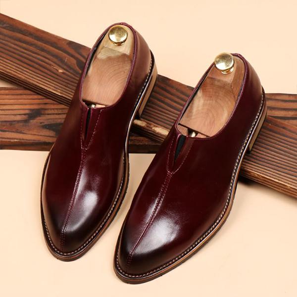 MEN'S BUSINESS SLIP-ON POINTED TOE DRESS SHOES 74098728S