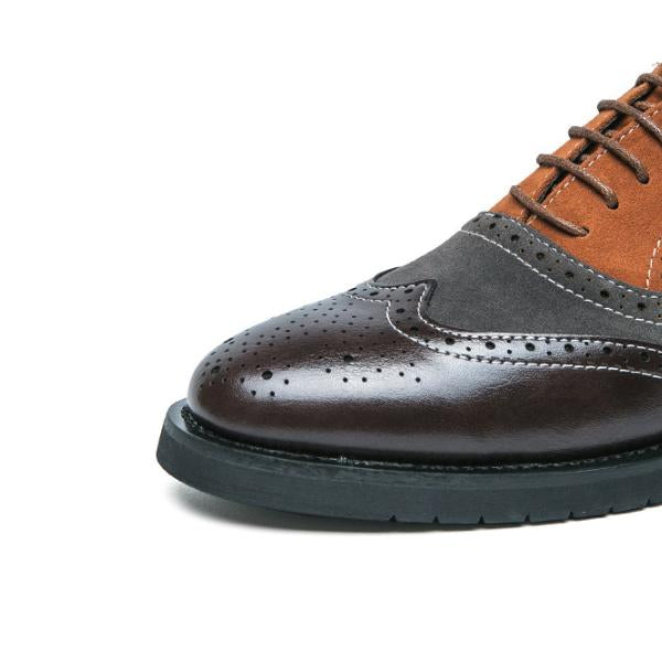 MEN'S FASHION BROGUE CARVED STITCHING LEATHER SHOES 05593068S