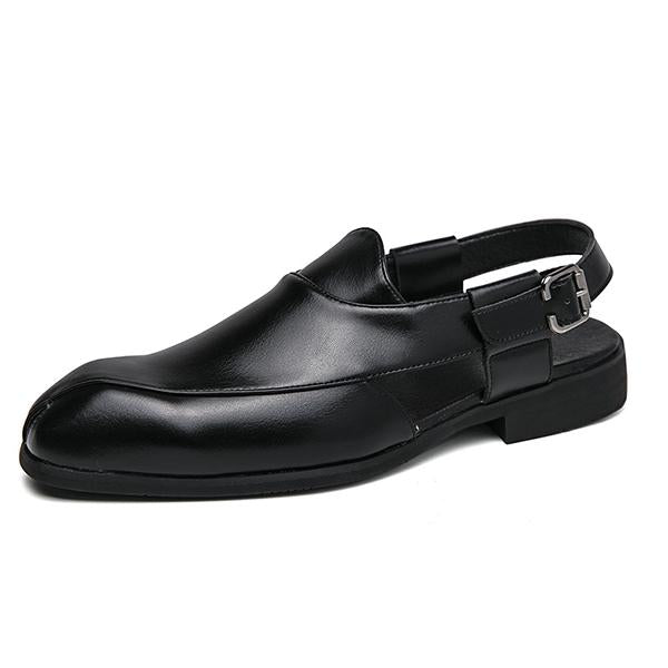 MEN'S RETRO CASUAL LEATHER SLIPPERS 91986562YL