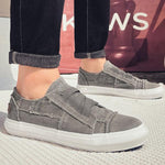 MEN'S RETRO WASHED DENIM SLIP-ON CANVAS SHOES 18814769S