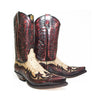 MEN'S EMBROIDERED SNAKE PRINT BLOCK HEEL WESTERN BOOTS 26509052S