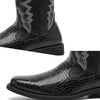 MEN'S WESTERN RETRO EMBROIDERED ANKLE BOOTS 87329814YL