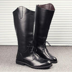 MEN'S BLACK SOFT LEATHER BACK ZIPPER COWBOY BOOTS 49443979YL