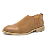 MEN'S SUEDE PATCHWORK SLIP-ON ANKLE BOOTS 12557788S