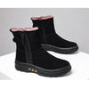 MEN'S WARM COMFORTABLE FAUX FUR INSULATED NON-SLIP OUTDOOR LACE-UP MID CALF BOOTIES 13064702YL