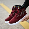 MEN'S CASUAL LETTER HIGH TOP CANVAS SHOES 34738690S