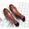 MEN'S RETRO MOTORCYCLE LACE UP CASUAL BOOTS 15786346YL