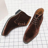 MEN'S BUSINESS CASUAL POINTED TOE LACE-UP CHUKKA BOOTS 34211592S