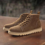 MEN'S NUBUCK LEATHER THICK-SOLED CASUAL LACE-UP BOOTS 31333554S