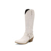 MEN'S POINTED EMBROIDERY RETRO KNIGHT BOOTS 08403687YL