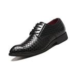 MEN'S LACE-UP PLAID CASUAL DRESS SHOES 36427871S