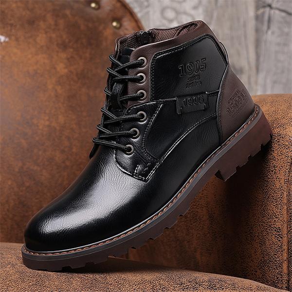 MEN'S RETRO CONTRASTING LACE UP BOOTS 44282600YL