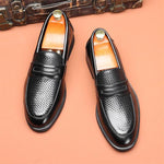 MEN'S ROUND HEADED RETRO CASUAL LEATHER SHOES 24293236YL