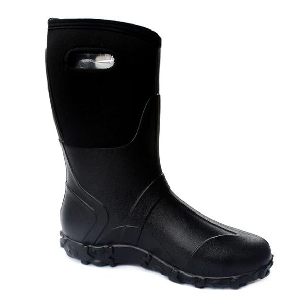 MEN'S RAIN BOOTS BLACK WATERPROOF MID CALF LIGHTWEIGHT BOOTIES FASHION OUT WORK COMFORTABLE GARDEN SHOES 46129247YL