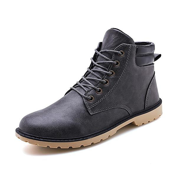 MEN'S CASUAL WORKWEAR STYLE LACE-UP BOOTS 77168033S