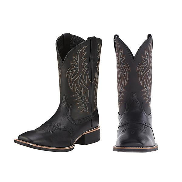 MEN'S RETRO EMBROIDERED WESTERN COWBOY BOOTS 68948976YL