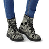 MEN'S SKULL DESIGN LACE UP CANVAS BOOTS 77427564YL