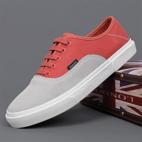 MEN'S BREATHABLE CLASSIC CONTRAST COLOR CANVAS SHOES 94480016S